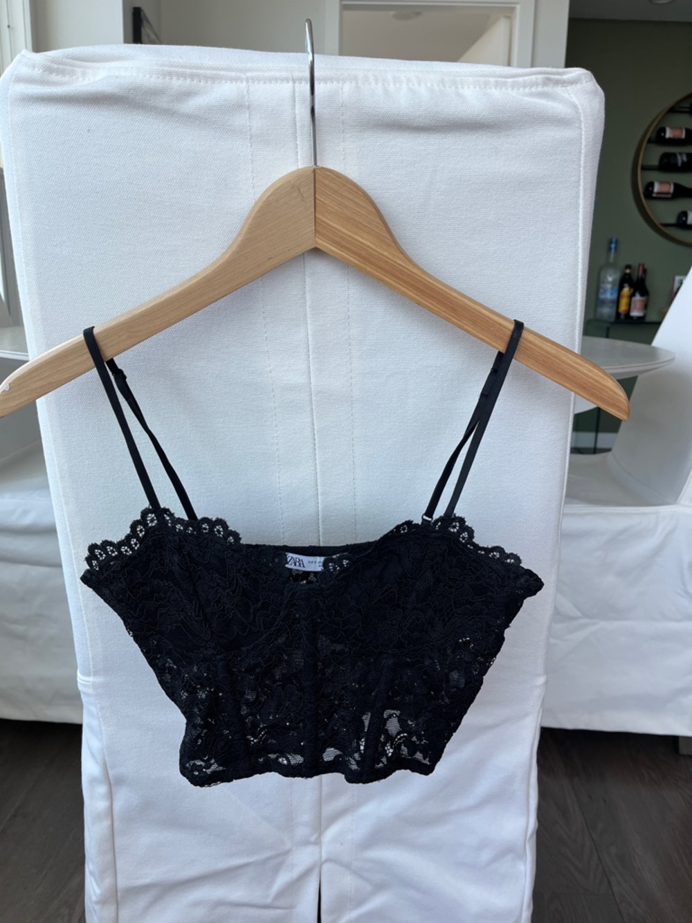 Zara Black Lace Cropped Bralette - Picture 2 of 8